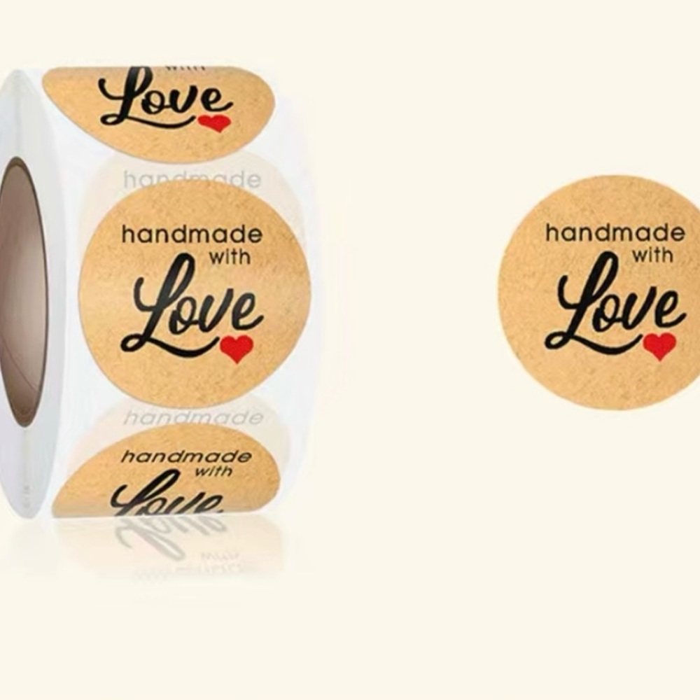 Handmade with Love Stickers - 300 pcs